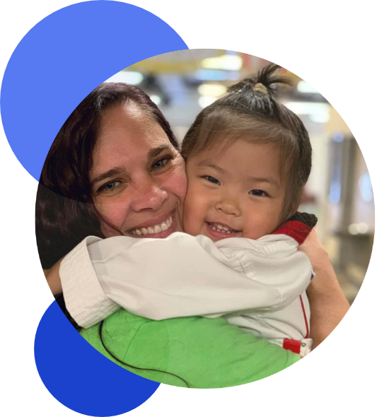 childcare student and staff